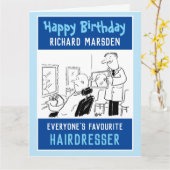 Alles Gute zum Geburtstag, Friseur oder Friseur Karte (Gelbe Blume)