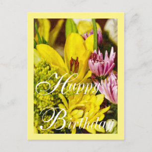 Alles Gute zum Geburtstag Frohes Blumenbouquet Mal Postkarte