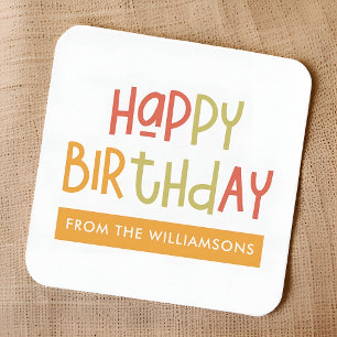 Alles Gute zum Geburtstag Fröhliche Familie Grussk Mitteilungskarte