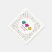 Alles Gute zum Geburtstag Frosted Sprinkle Cupcake Serviette (Ecke)