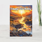 Alles Gute zum Geburtstag Frühherbst im Freien Karte (Vorderseite)