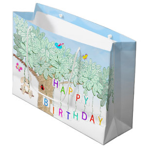 Alles Gute zum Geburtstag Frühling Sommer Große Geschenktüte
