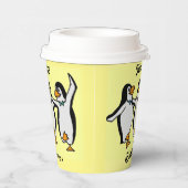 Alles Gute zum Geburtstag! Fun Dancing Pinguine Pappbecher (Rechts)