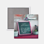 Alles Gute zum Geburtstag! Funny Naughty Trouble Magnet (Vorderseite/Rückseite)