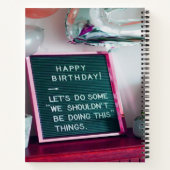 Alles Gute zum Geburtstag! Funny Naughty Trouble Notizblock (Rückseite)