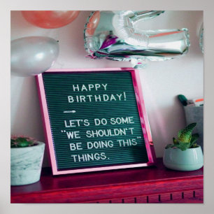 Alles Gute zum Geburtstag! Funny Naughty Trouble Poster