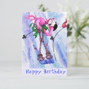 Alles Gute zum Geburtstag - Funny Pink Flamingo Sk