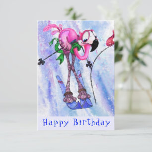 Alles Gute zum Geburtstag - Funny Pink Flamingo Sk