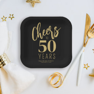 Alles Gute zum Geburtstag für 50 Jahre benutzerdef Pappteller