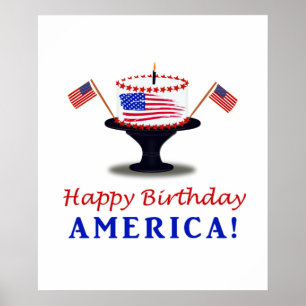 Alles Gute zum Geburtstag für Amerika Poster