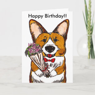 Alles Gute zum Geburtstag für Corgi-Liebhaber Karte
