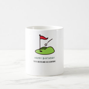 Alles Gute zum Geburtstag für den Golfer, der alle Kaffeetasse