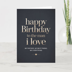 Alles Gute zum Geburtstag für den Mann, den ich li Karte