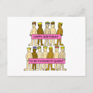 Alles Gute zum Geburtstag für die Lieblingskönigin Postkarte