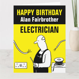 Alles Gute zum Geburtstag für eine Elektrikerkarte Karte