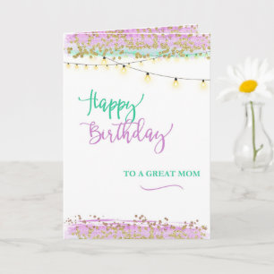 Alles Gute zum Geburtstag für eine tolle Mama Wass Karte