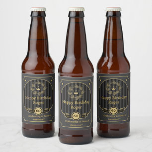 Alles Gute zum Geburtstag für einen Freund Detaill Bierflaschenetikett