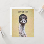 Alles Gute zum Geburtstag für Emu Karte (Vorderseite/Rückseite Beispiel)