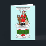Alles Gute zum Geburtstag für Grandson Karte<br><div class="desc">Eine Abbildung von Weihnachten und einem seiner Rentiere,  die auf einem eisgemachten Kuchen stehend sind. Weihnachten zum Vater ist Sprichwort 'Glücklicher Weihnachtsgeburtstag für einen besonderen Großvater'!</div>