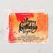 Alles Gute zum Geburtstag für Ihr Bibelverse Postkarte (Vorne/Hinten)