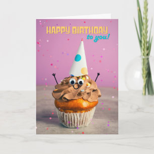 Alles Gute zum Geburtstag für jeden süßen Cupcake Feiertagskarte