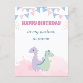 Alles Gute zum Geburtstag für meinen Partner in Cr Postkarte