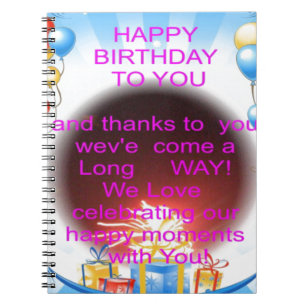 Alles Gute zum Geburtstag für Sie Kunst drucken Notizblock