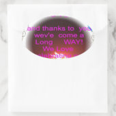 Alles Gute zum Geburtstag für Sie Kunst drucken Ovaler Aufkleber (Tasche)