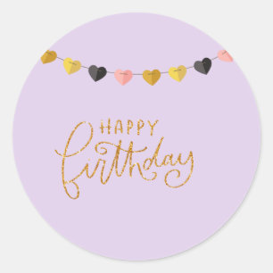 Alles Gute zum Geburtstag für sie Runder Aufkleber