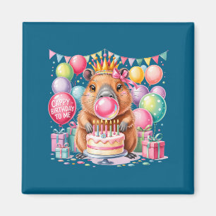 Alles Gute zum Geburtstag für süße Capybara-Birthd Magnet