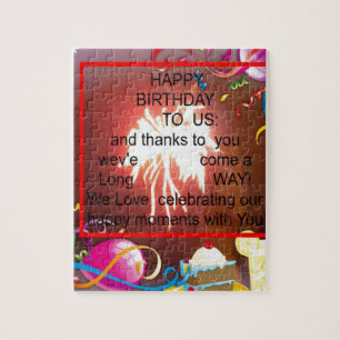 Alles Gute zum Geburtstag für uns Kunstprint Puzzle