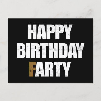 Alles Gute zum Geburtstag Furzkopf, unangebrachter Postkarte