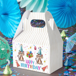 Alles Gute zum Geburtstag Gable Favor Box Monkey C Geschenkschachtel