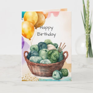 Alles Gute zum Geburtstag Garn Häkeln Stricken Hum Karte