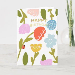 Alles Gute zum Geburtstag Gartenliebhaber Floral B Karte