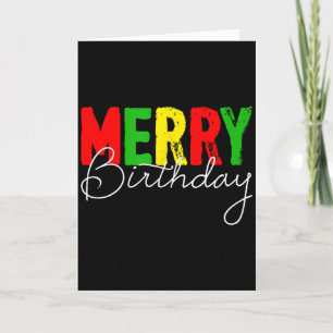 Alles Gute zum Geburtstag, geboren an Weihnachten Karte