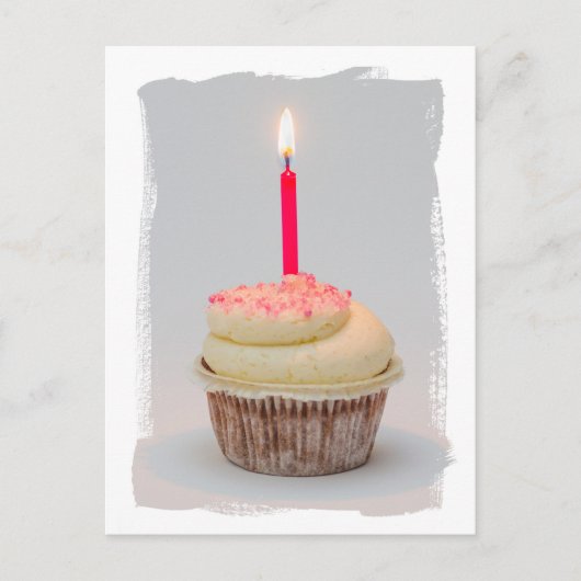 Alles Gute zum Geburtstag, Geburtstag, Girl Cupcak Postkarte (Vorderseite)