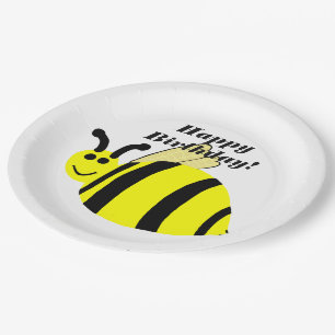 Alles Gute zum Geburtstag Gelbe Hummel Pappteller