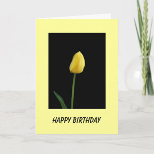Alles Gute zum Geburtstag gelbe Tulpenblume Karte