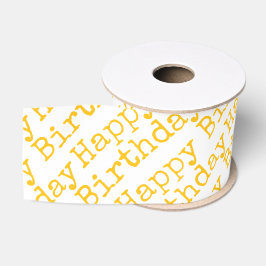 Alles Gute zum Geburtstag Gelbe Typografie-Feier Ripsband