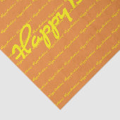 Alles Gute zum Geburtstag! Gelbes Lässiges Skript Seidenpapier (Ausschnitt)