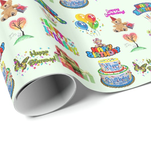 Alles Gute zum Geburtstag Geschenkpapier (Rolleneckpunkt)