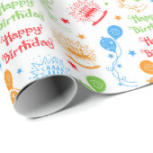 Alles Gute zum Geburtstag Geschenkpapier (Rolleneckpunkt)