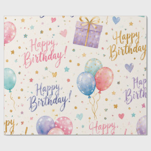 Alles Gute zum Geburtstag Geschenkpapier – Bunt