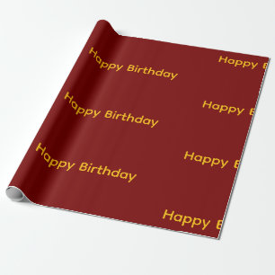 Alles Gute zum Geburtstag Geschenkpapier (Rot & Ge