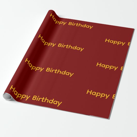 Alles Gute zum Geburtstag Geschenkpapier (Rot & Ge (Ungerollt)