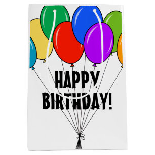 Alles Gute zum Geburtstag, Geschenktasche mit farb Mittlere Geschenktüte