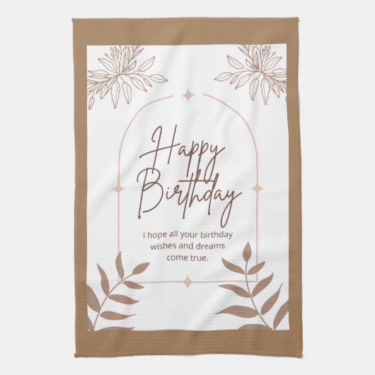 Alles Gute zum Geburtstag Geschirrtuch (Vertikal)