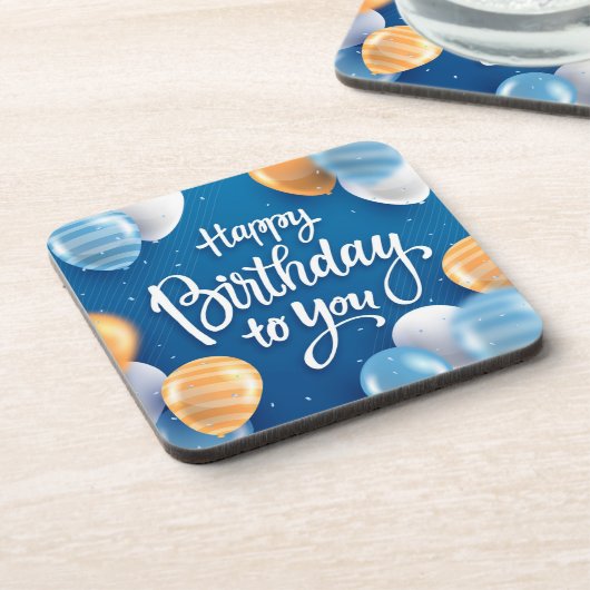 Alles Gute zum Geburtstag! Getränkeuntersetzer (Linke Seite)