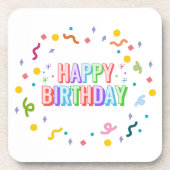 Alles Gute zum Geburtstag Getränkeuntersetzer (Vorderseite)
